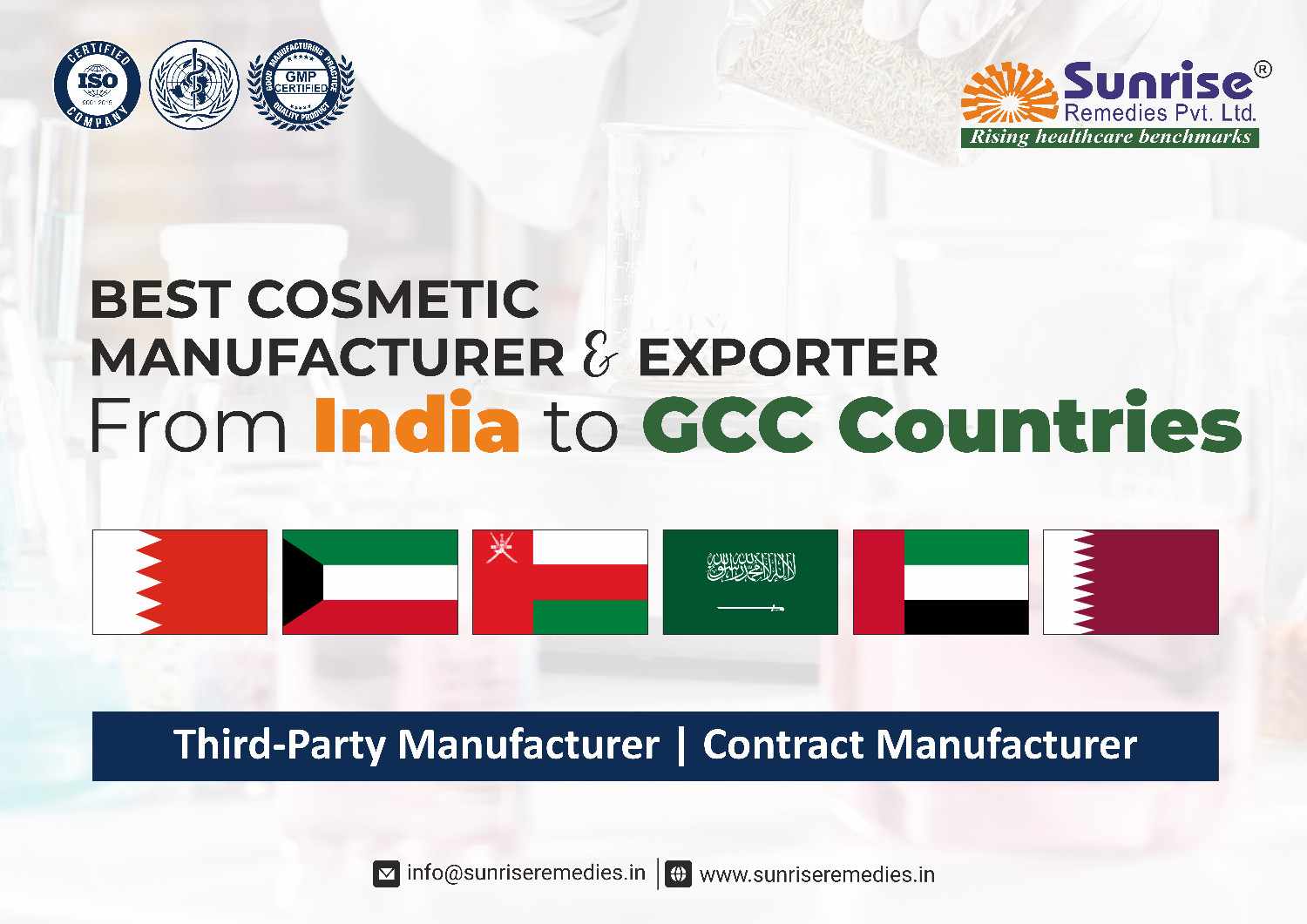 Cosmetic Manufacturer and Exporter from India to GCC Countries